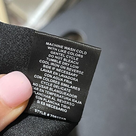 Rouge Collection Women's Pants Split Hem Black Stretch Pull-On Size 4X - Picture 6 of 6